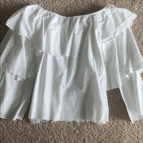 Tee Ink 2 white ruffled off shoulder - Picture 3 of 6
